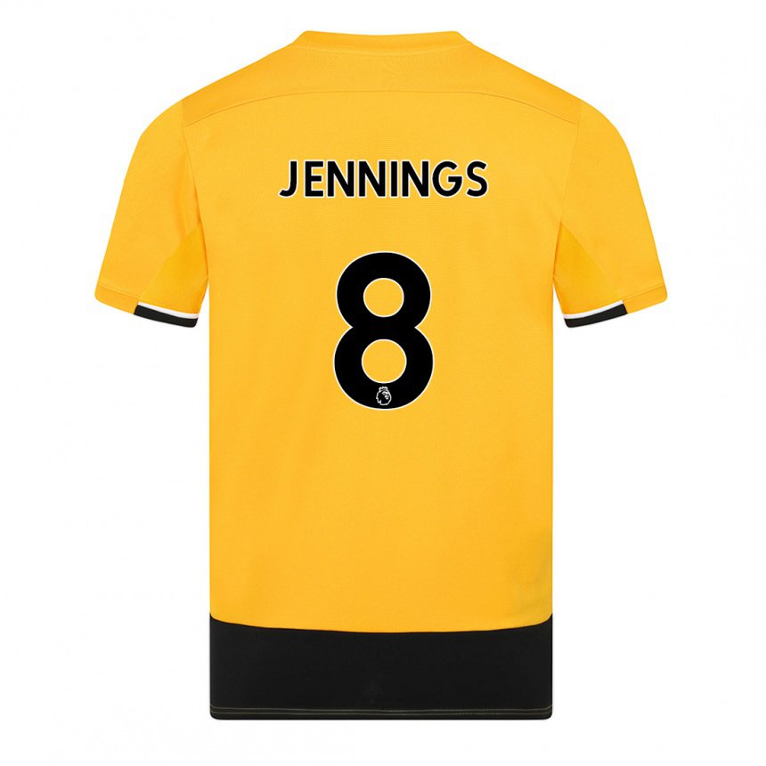 Herren Shannie Jennings #8 Gelb Schwarz Heimtrikot Trikot 2022/23 T-shirt Belgien