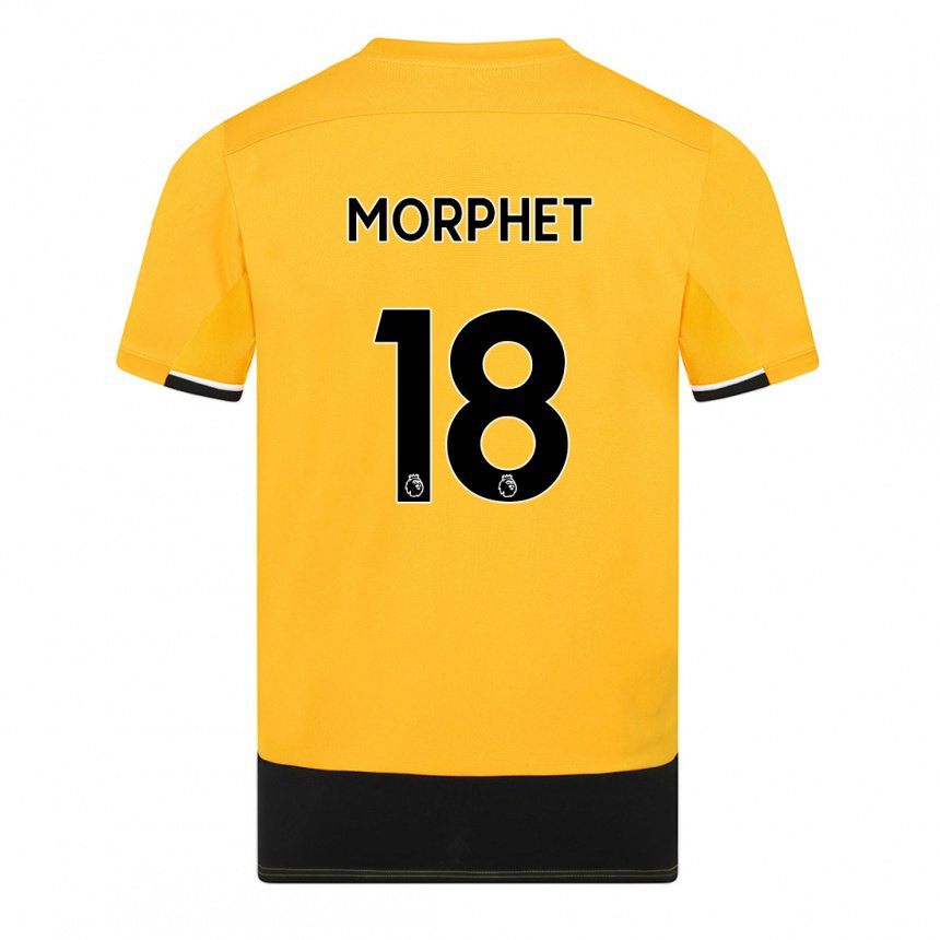 Herren Anna Morphet #18 Gelb Schwarz Heimtrikot Trikot 2022/23 T-shirt Belgien