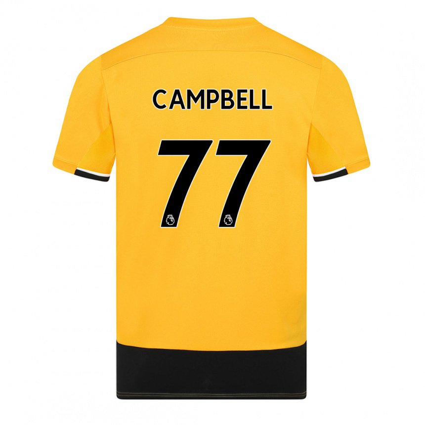 Herren Chem Campbell #77 Gelb Schwarz Heimtrikot Trikot 2022/23 T-shirt Belgien
