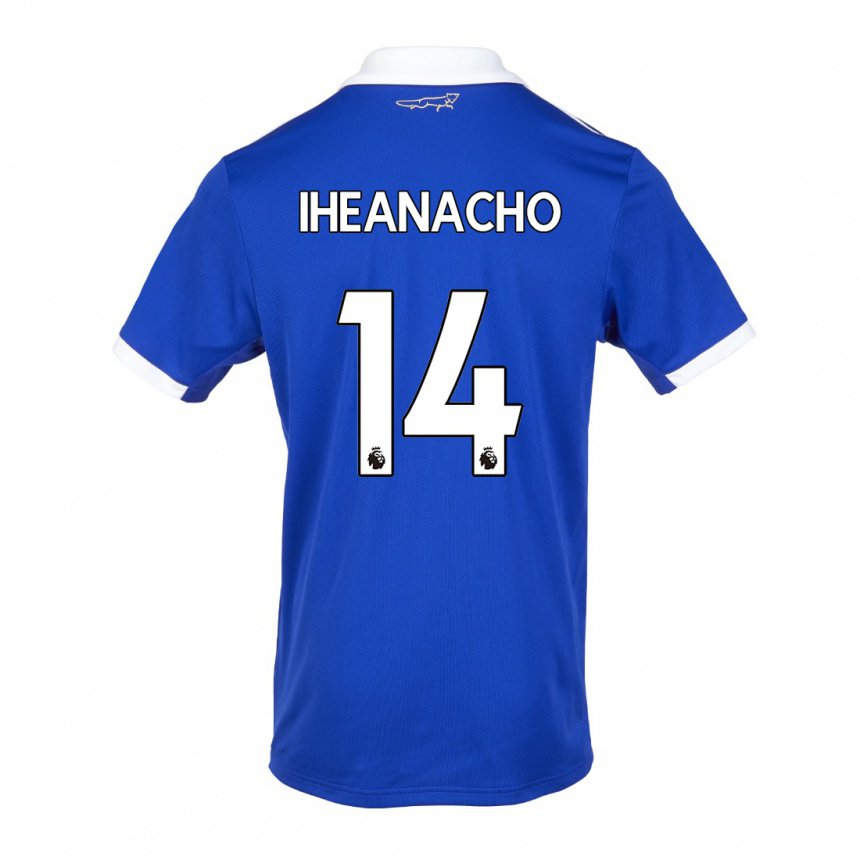 Herren Kelechi Iheanacho #14 Blau Weiss Heimtrikot Trikot 2022/23 T-shirt Belgien