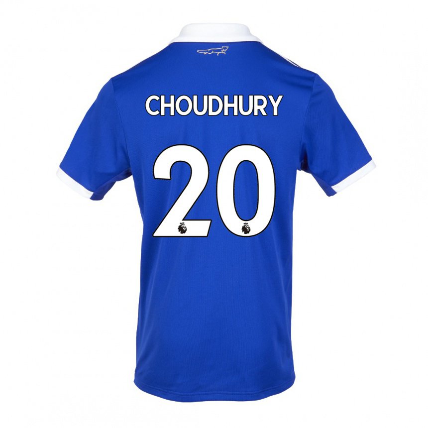 Homme Maillot Hamza Choudhury #20 Bleu Blanc Tenues Domicile 2022/23 T-shirt Belgique