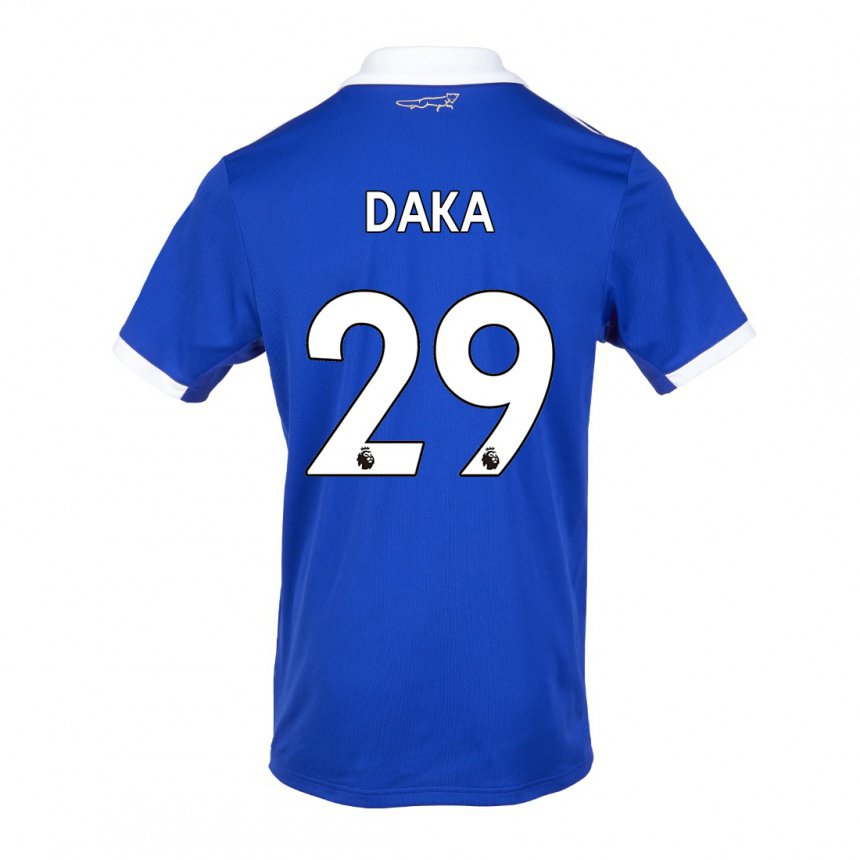 Herren Patson Daka #29 Blau Weiss Heimtrikot Trikot 2022/23 T-shirt Belgien