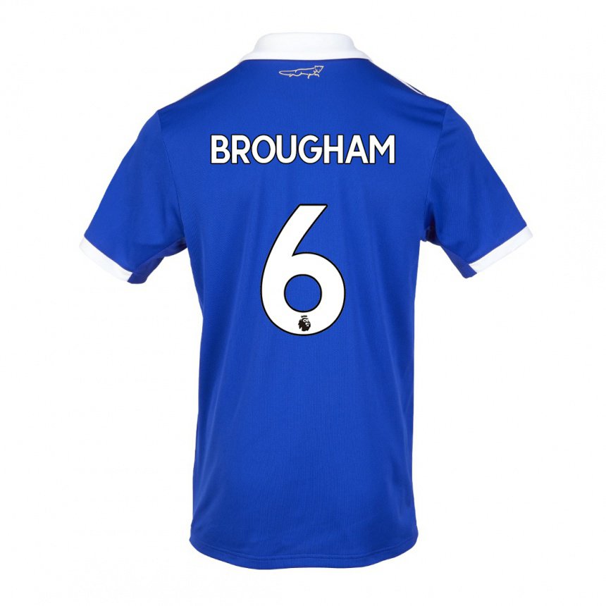Herren Georgia Brougham #6 Blau Weiss Heimtrikot Trikot 2022/23 T-shirt Belgien