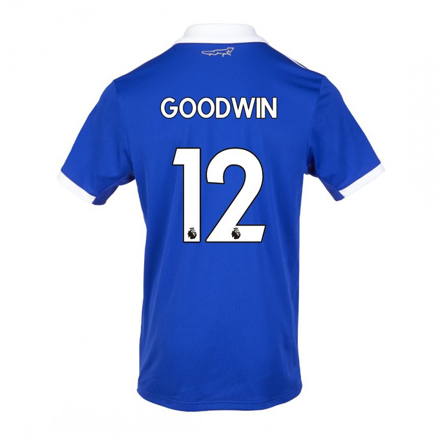 Herren Missy Goodwin #12 Blau Weiss Heimtrikot Trikot 2022/23 T-shirt Belgien