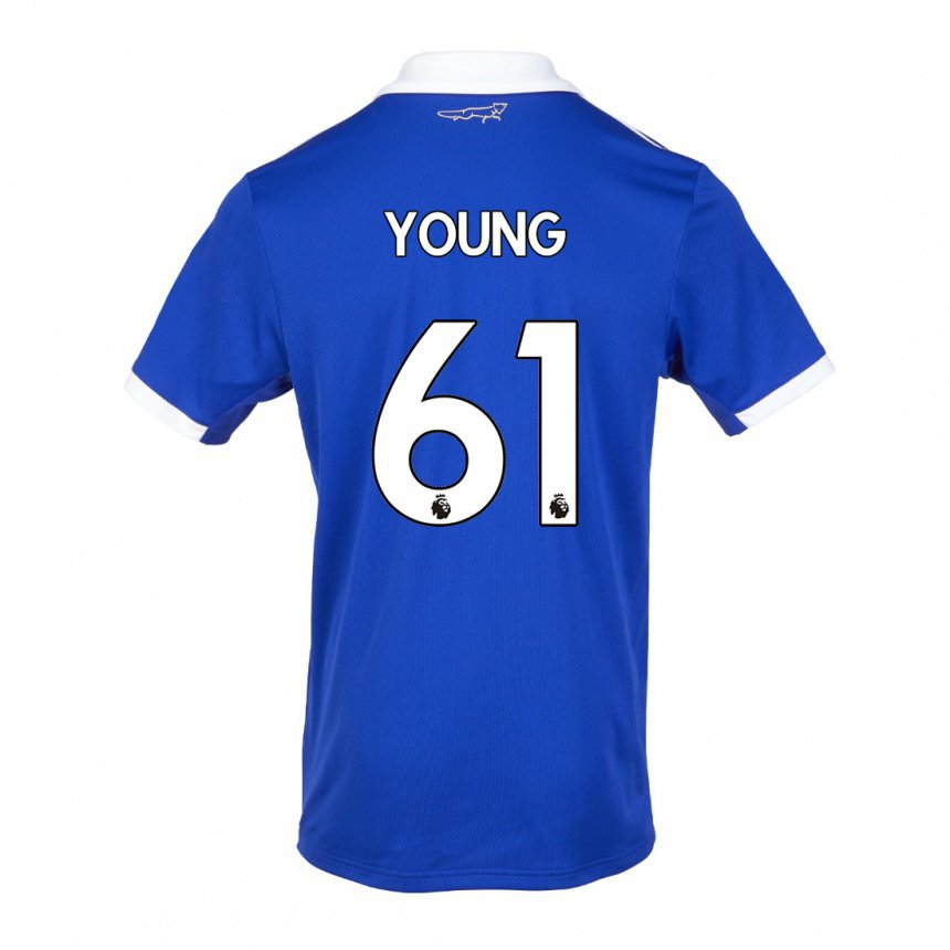 Herren Brad Young #61 Blau Weiss Heimtrikot Trikot 2022/23 T-shirt Belgien