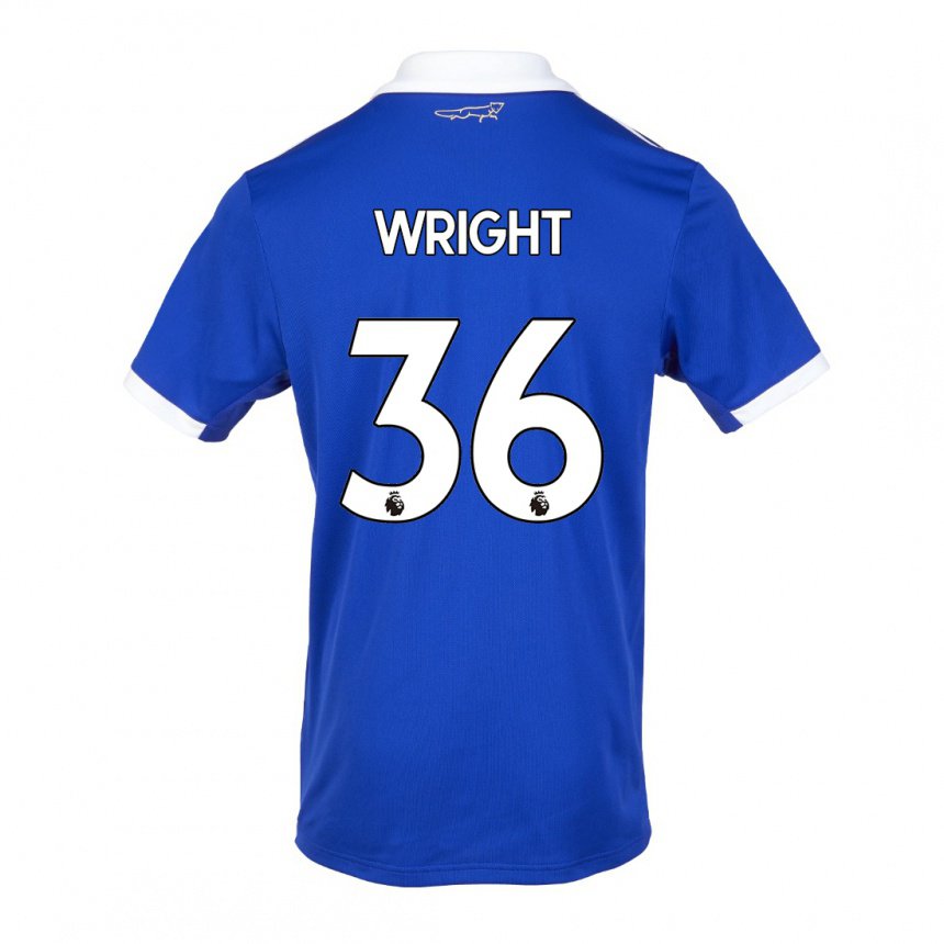 Herren Callum Wright #36 Blau Weiss Heimtrikot Trikot 2022/23 T-shirt Belgien