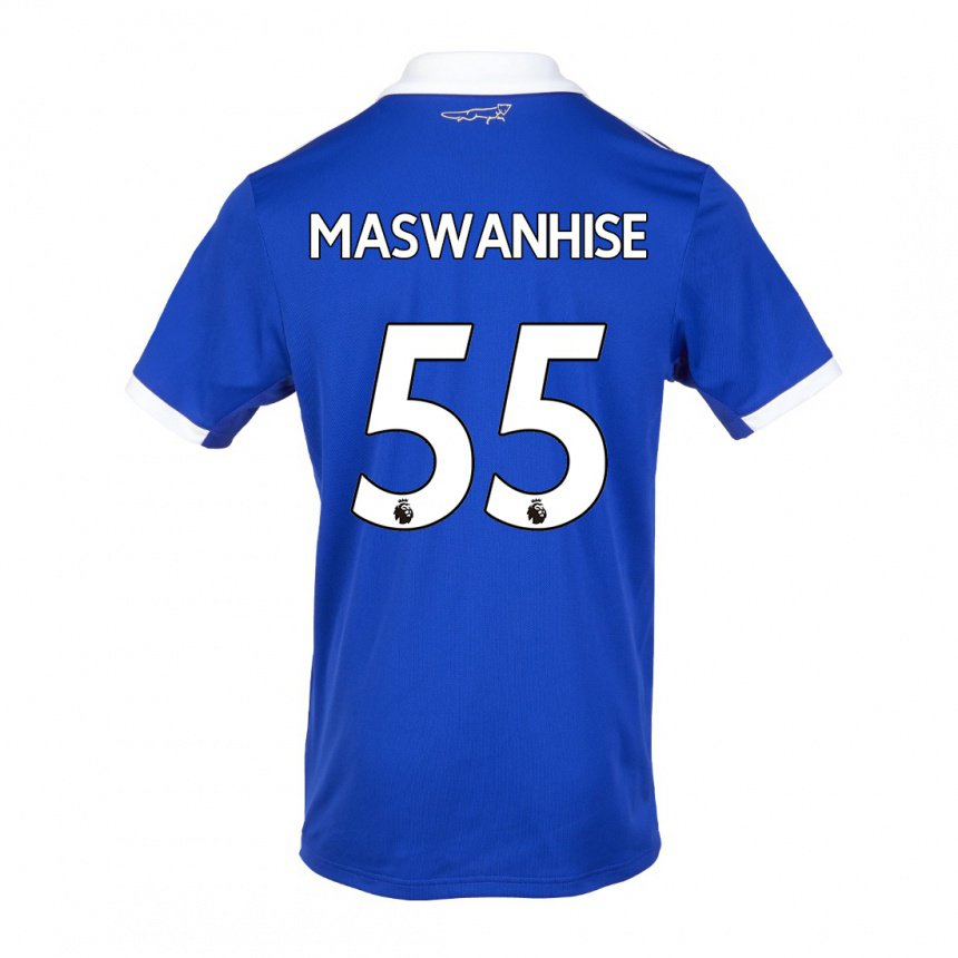 Herren Tawanda Maswanhise #55 Blau Weiss Heimtrikot Trikot 2022/23 T-shirt Belgien