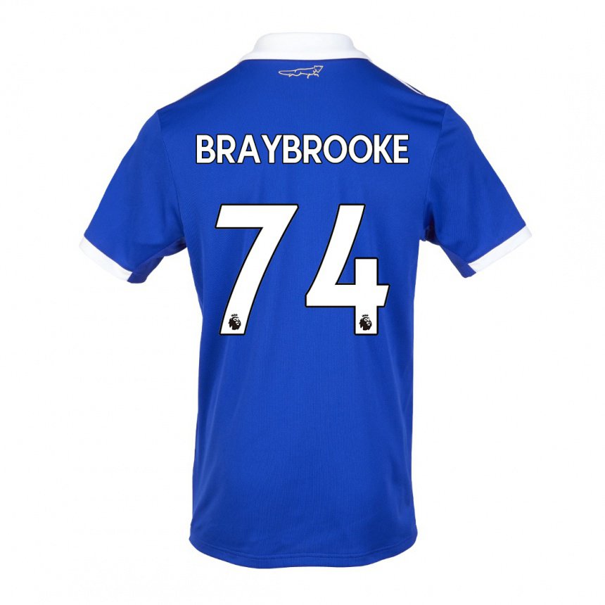 Homme Maillot Sammy Braybrooke #74 Bleu Blanc Tenues Domicile 2022/23 T-shirt Belgique