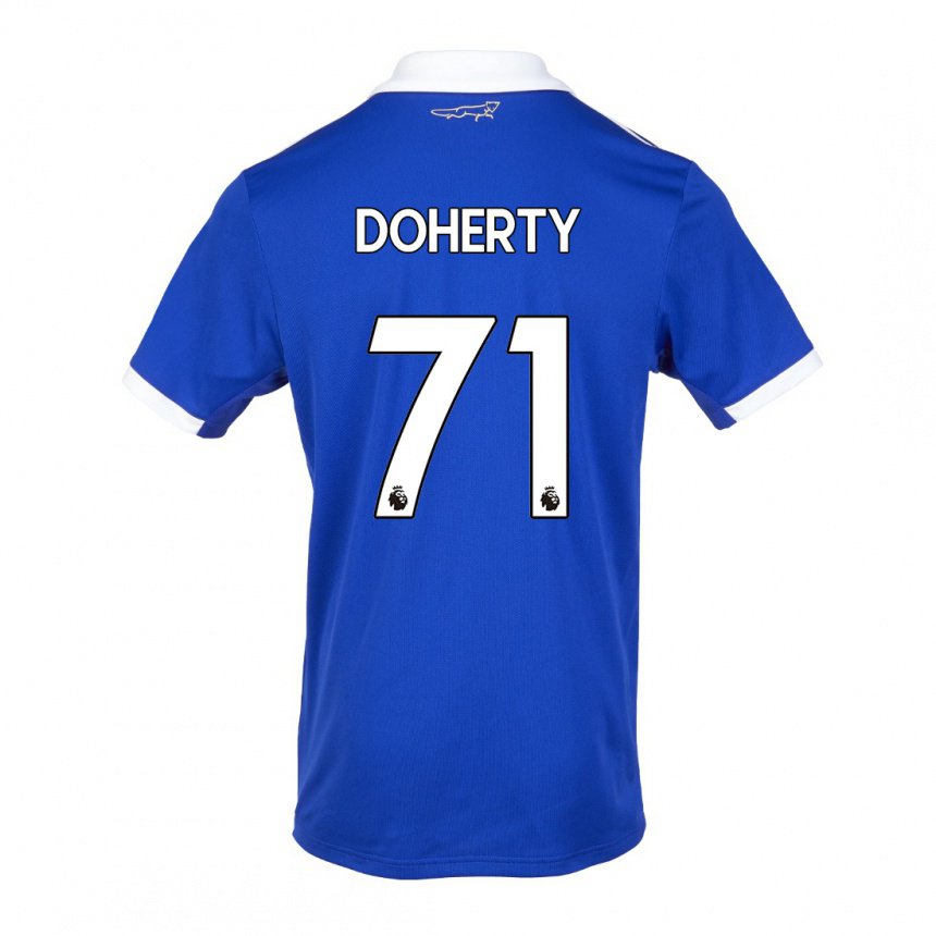 Herren Arlo Doherty #71 Blau Weiss Heimtrikot Trikot 2022/23 T-shirt Belgien