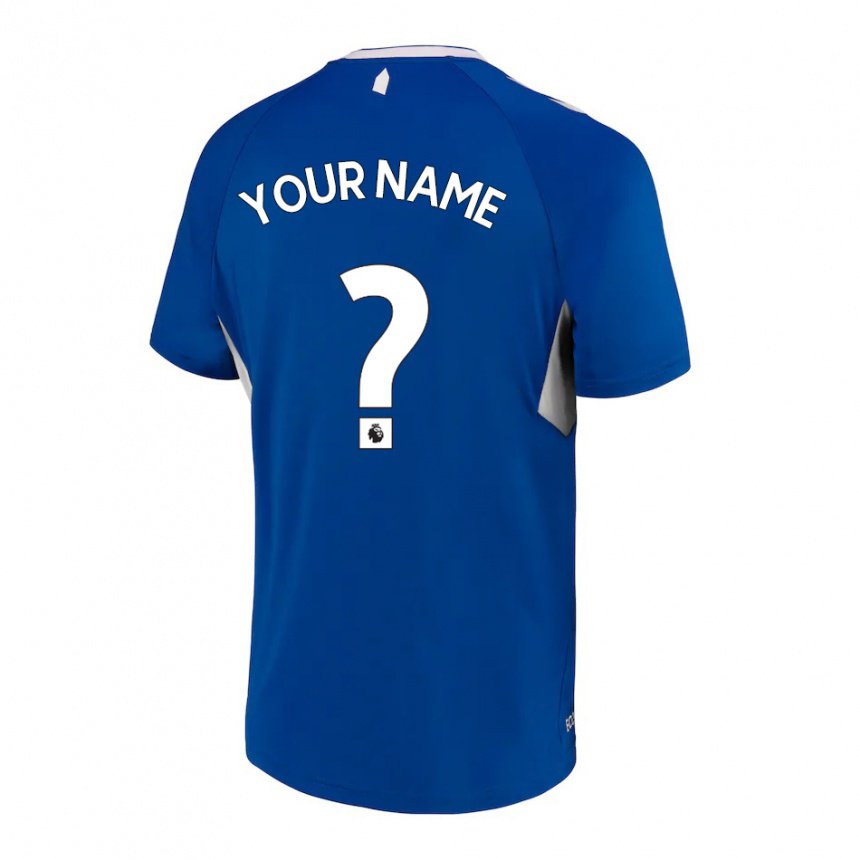 Homme Maillot Votre Nom #0 Bleu Foncé Blanc Tenues Domicile 2022/23 T-shirt Belgique