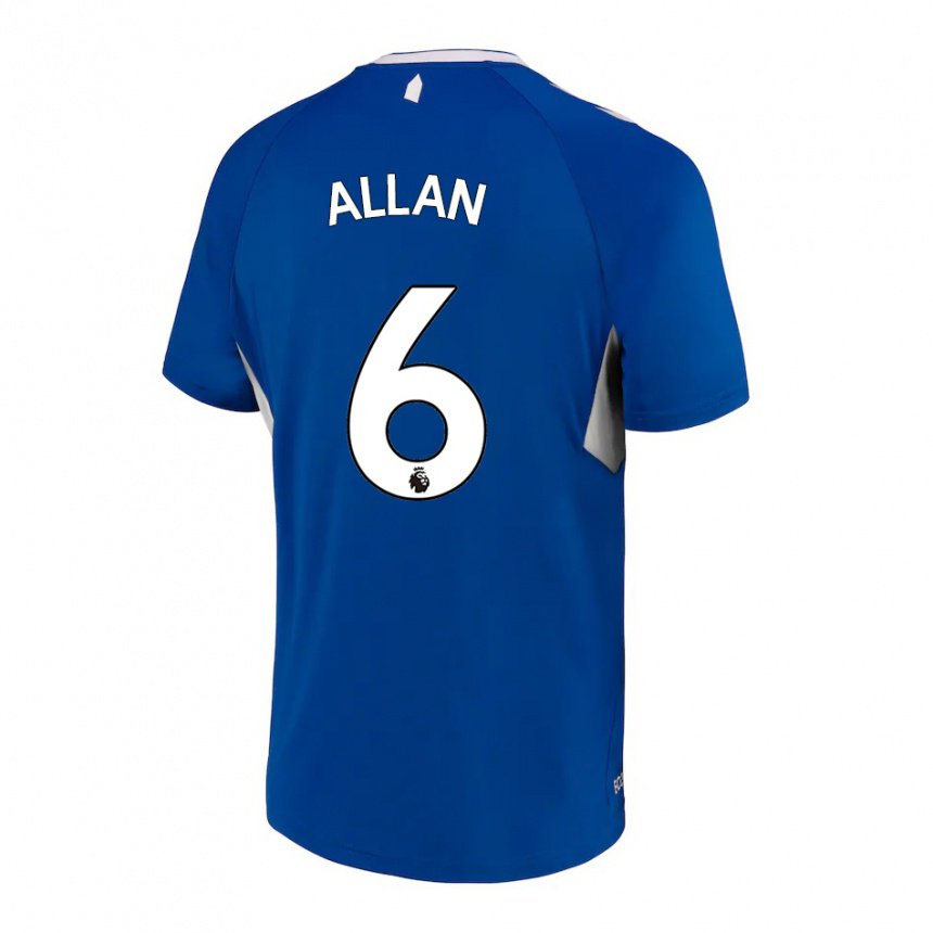 Herren Allan #6 Dunkelblau Weiß Heimtrikot Trikot 2022/23 T-shirt Belgien