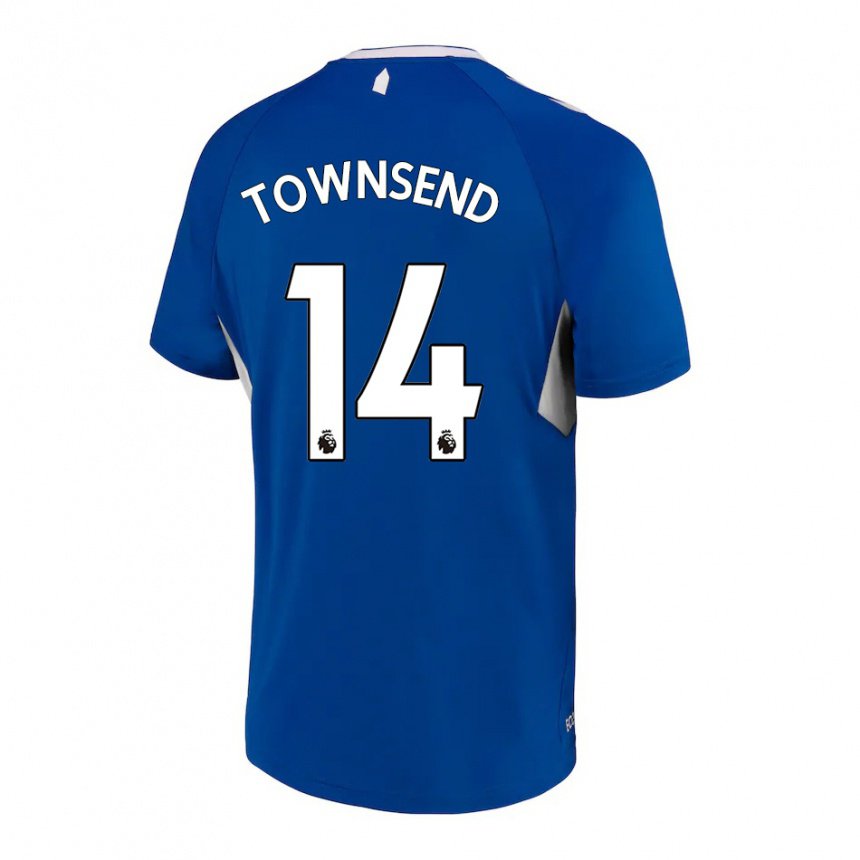 Herren Andros Townsend #14 Dunkelblau Weiß Heimtrikot Trikot 2022/23 T-shirt Belgien