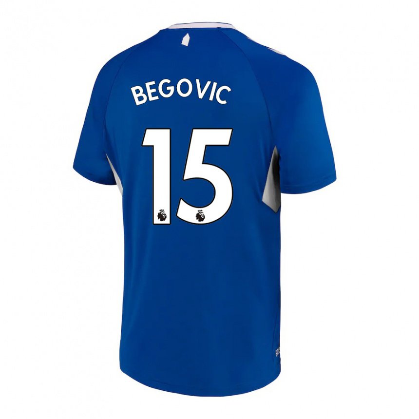 Herren Asmir Begovic #15 Dunkelblau Weiß Heimtrikot Trikot 2022/23 T-shirt Belgien