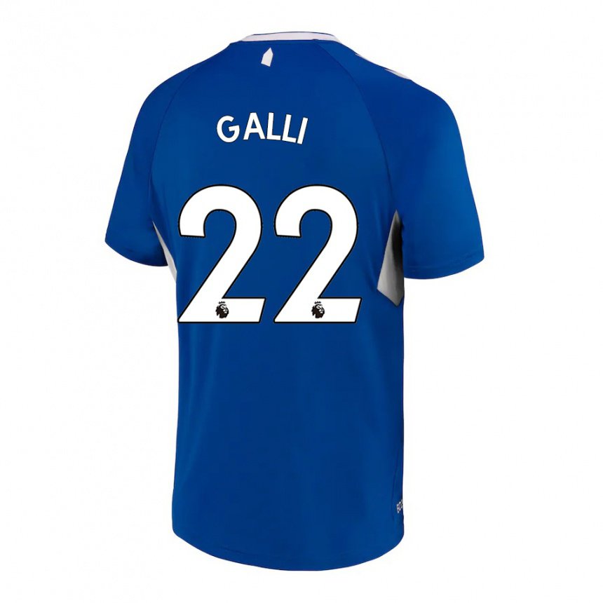 Homme Maillot Aurora Galli #22 Bleu Foncé Blanc Tenues Domicile 2022/23 T-shirt Belgique