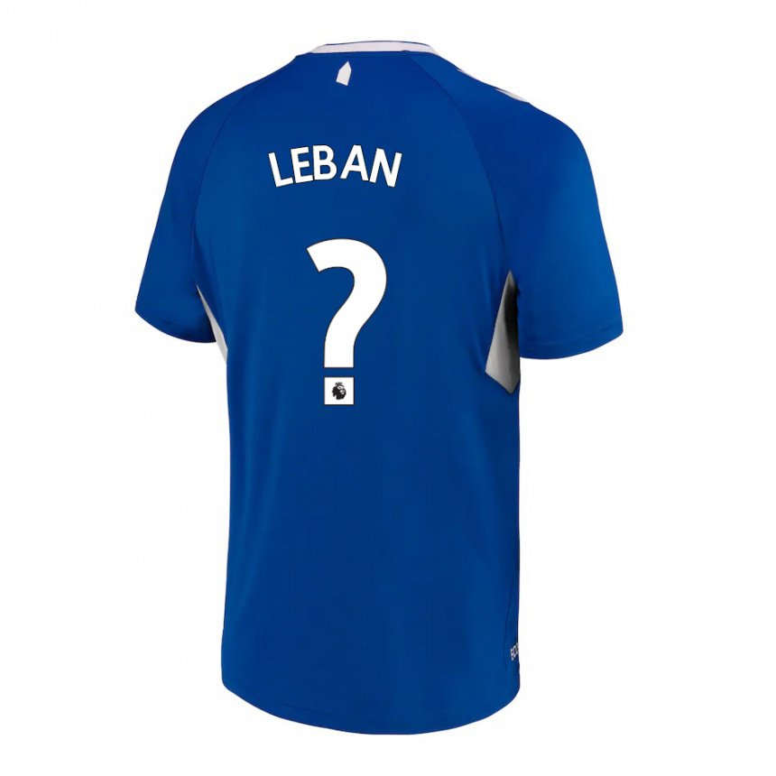 Herren Zan-luk Leban #0 Dunkelblau Weiß Heimtrikot Trikot 2022/23 T-shirt Belgien