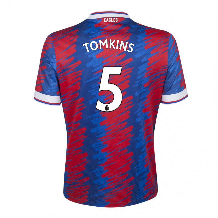 Herren James Tomkins #5 Rot Blau Heimtrikot Trikot 2022/23 T-shirt Belgien