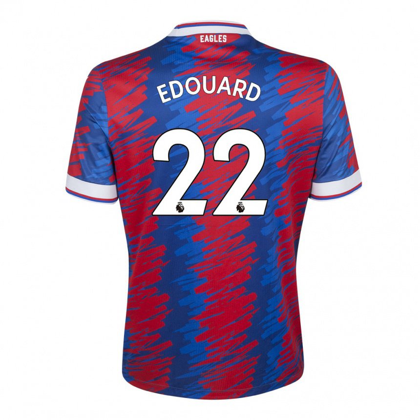 Herren Odsonne Edouard #22 Rot Blau Heimtrikot Trikot 2022/23 T-shirt Belgien