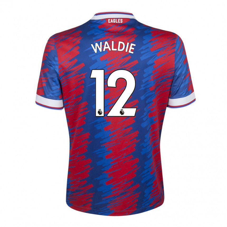 Homme Maillot Lizzie Waldie #12 Rouge Bleu Tenues Domicile 2022/23 T-shirt Belgique