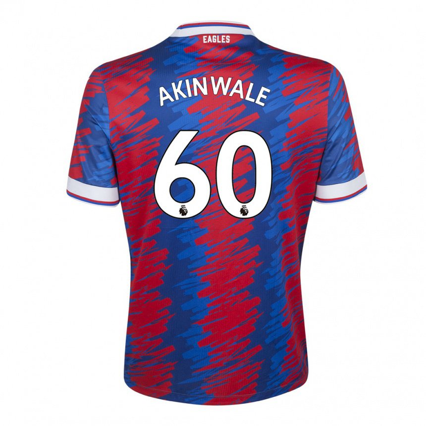 Homme Maillot Victor Akinwale #60 Rouge Bleu Tenues Domicile 2022/23 T-shirt Belgique