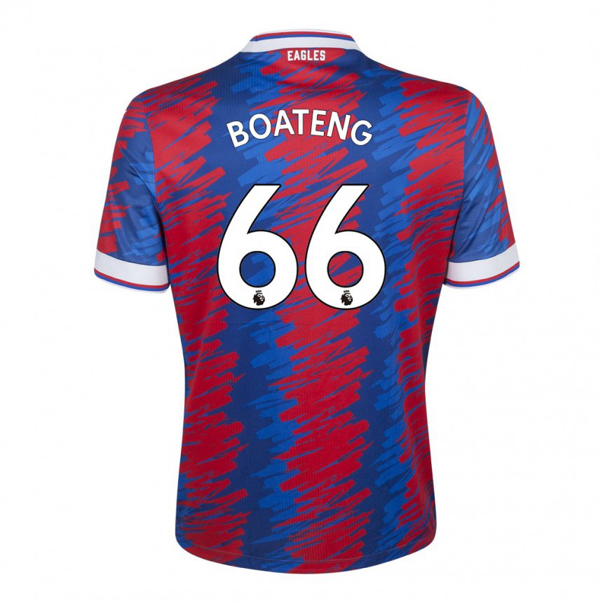 Herren David Boateng #66 Rot Blau Heimtrikot Trikot 2022/23 T-shirt Belgien