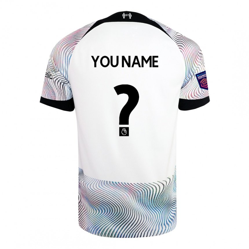Homme Maillot Votre Nom #0 Blanc Coloré Tenues Extérieur 2022/23 T-shirt Belgique