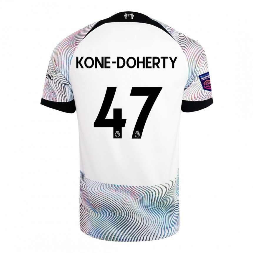 Herren Trent Kone-doherty #47 Weiß Bunt Auswärtstrikot Trikot 2022/23 T-shirt Belgien