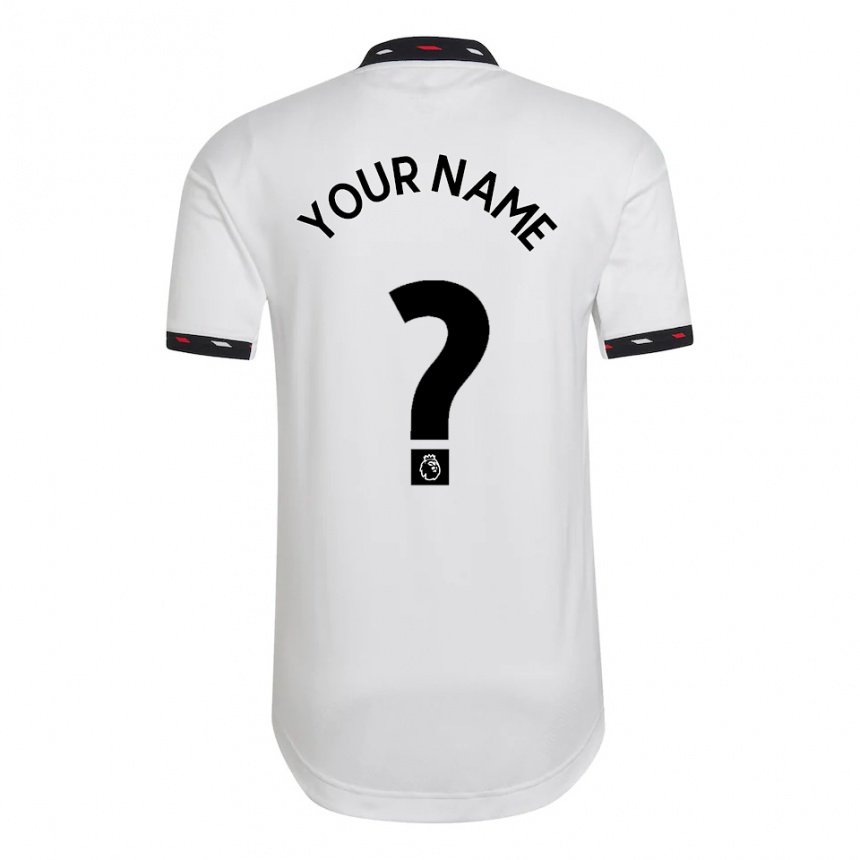 Homme Maillot Votre Nom #0 Blanc Tenues Extérieur 2022/23 T-shirt Belgique