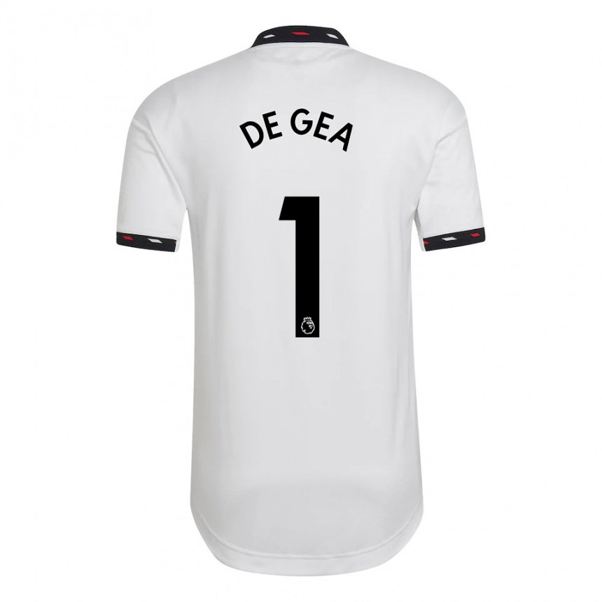 Homme Maillot David De Gea #1 Blanc Tenues Extérieur 2022/23 T-shirt Belgique