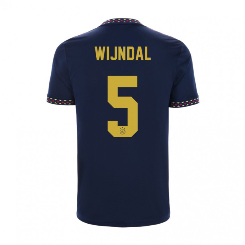 Herren Owen Wijndal #5 Dunkelblau Auswärtstrikot Trikot 2022/23 T-shirt Belgien