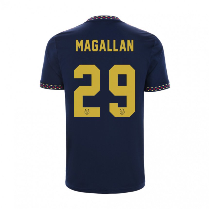 Herren Lisandro Magallan #29 Dunkelblau Auswärtstrikot Trikot 2022/23 T-shirt Belgien