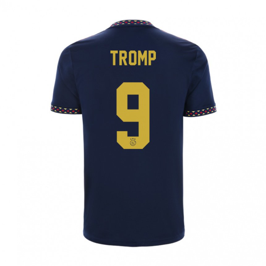 Homme Maillot Nikita Tromp #9 Bleu Foncé Tenues Extérieur 2022/23 T-shirt Belgique