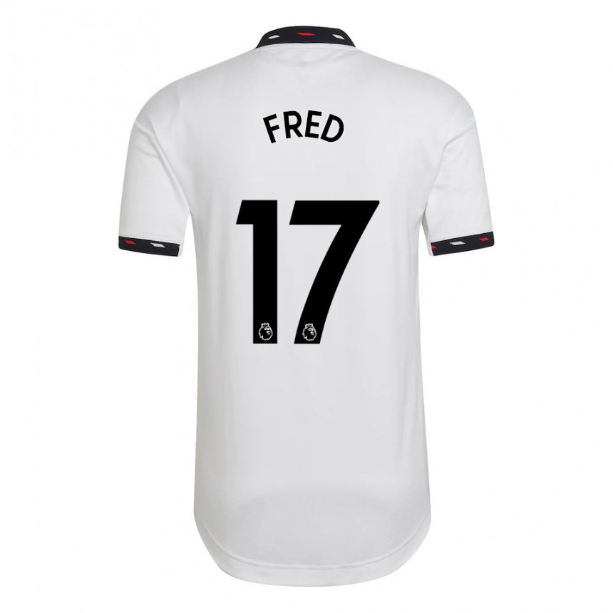 Homme Maillot Fred #17 Blanc Tenues Extérieur 2022/23 T-shirt Belgique
