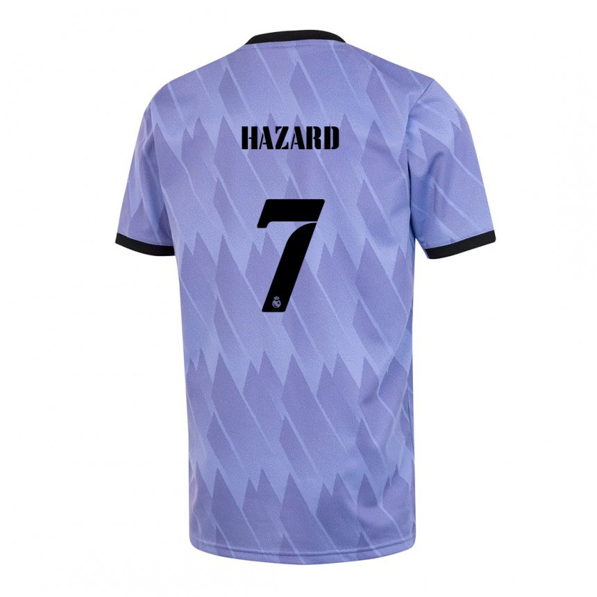 Herren Eden Hazard #7 Lila Schwarz Auswärtstrikot Trikot 2022/23 T-shirt Belgien