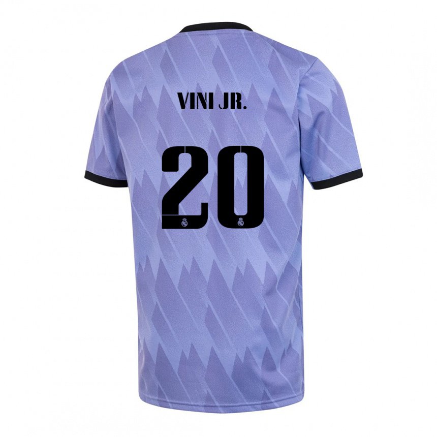 Homme Maillot Vinicius Junior #20 Violet Noir Tenues Extérieur 2022/23 T-shirt Belgique