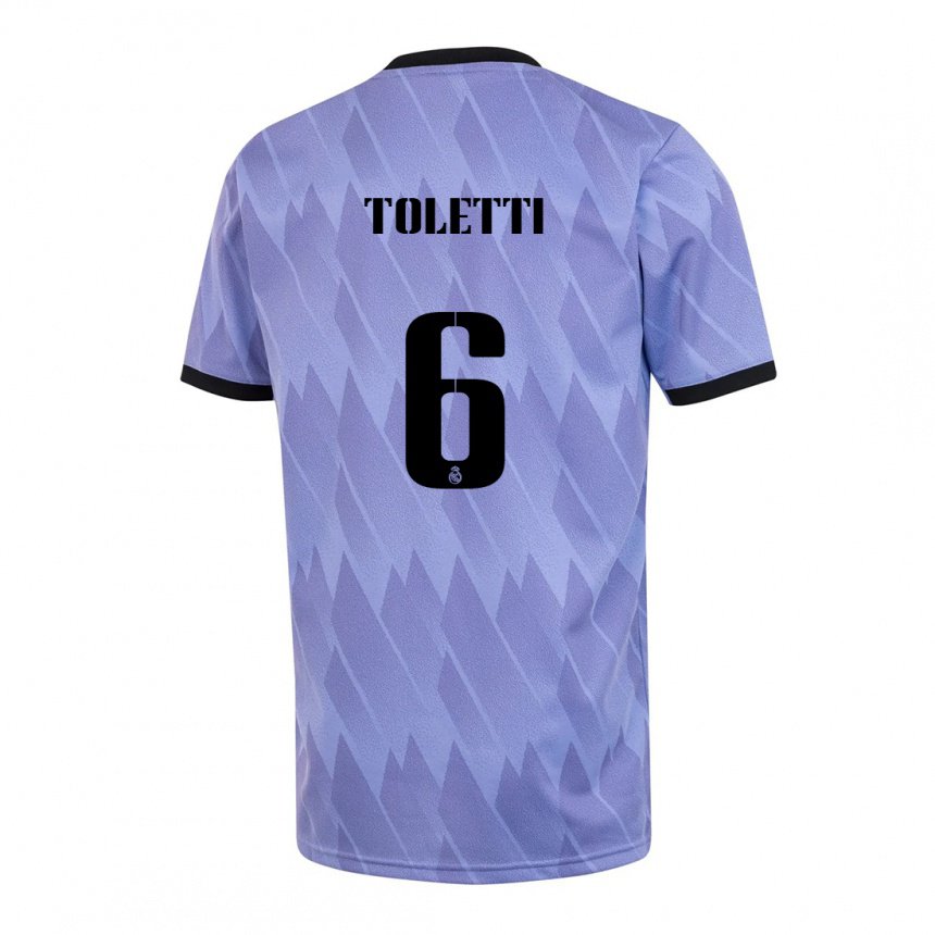 Herren Sandie Toletti #6 Lila Schwarz Auswärtstrikot Trikot 2022/23 T-shirt Belgien