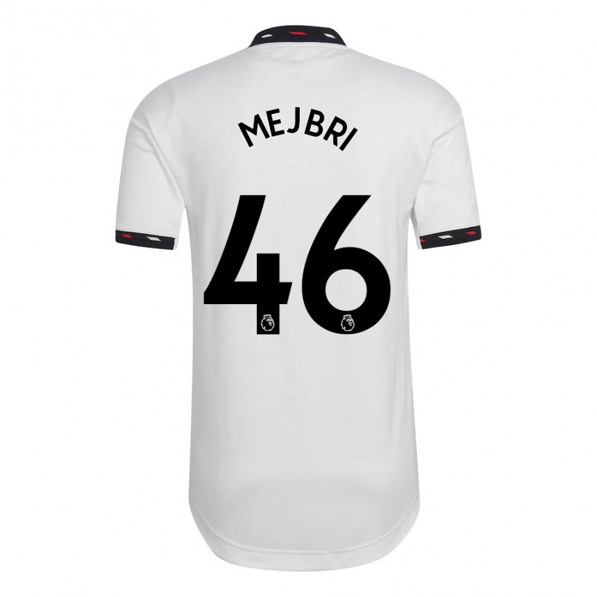 Herren Hannibal Mejbri #46 Weiß Auswärtstrikot Trikot 2022/23 T-shirt Belgien