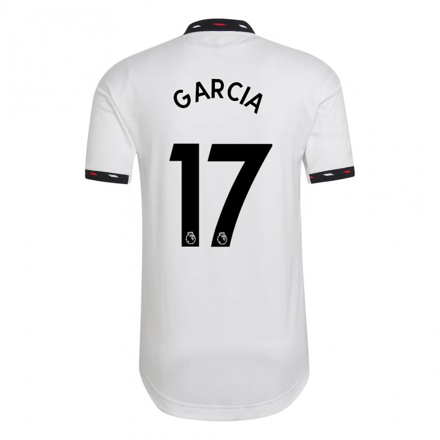 Herren Lucia Garcia #17 Weiß Auswärtstrikot Trikot 2022/23 T-shirt Belgien