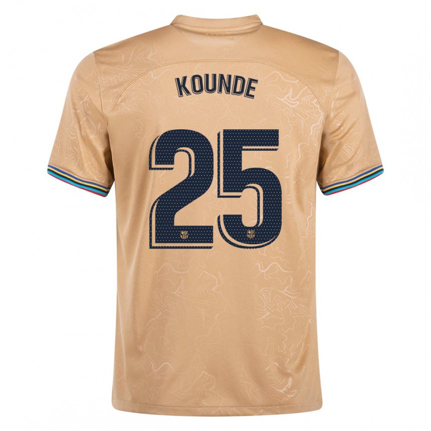 Homme Maillot Jules Koundé #25 Or Tenues Extérieur 2022/23 T-shirt Belgique