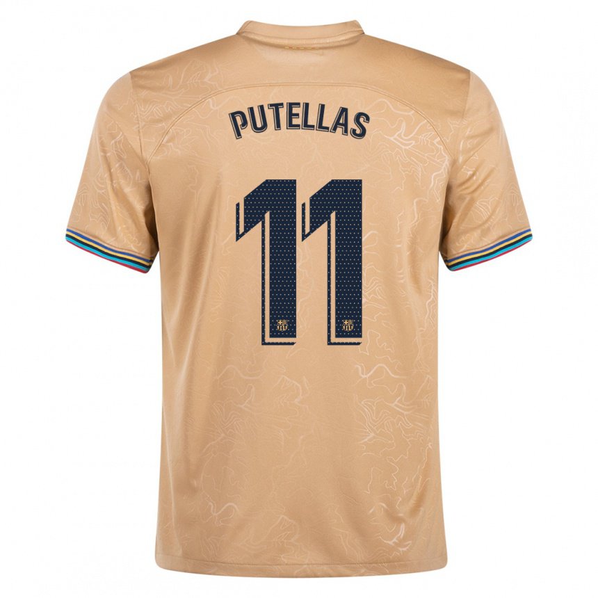 Herren Alexia Putellas #11 Gold Auswärtstrikot Trikot 2022/23 T-shirt Belgien