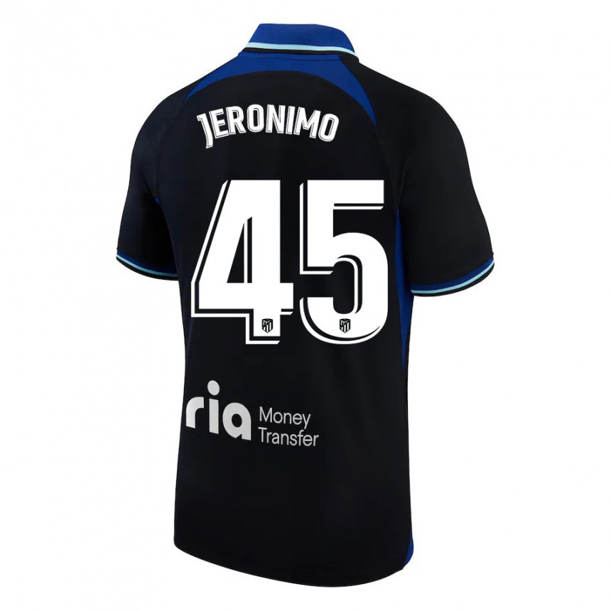 Homme Maillot Isaiah Jeronimo #45 Noir Blanc Bleu Tenues Extérieur 2022/23 T-shirt Belgique