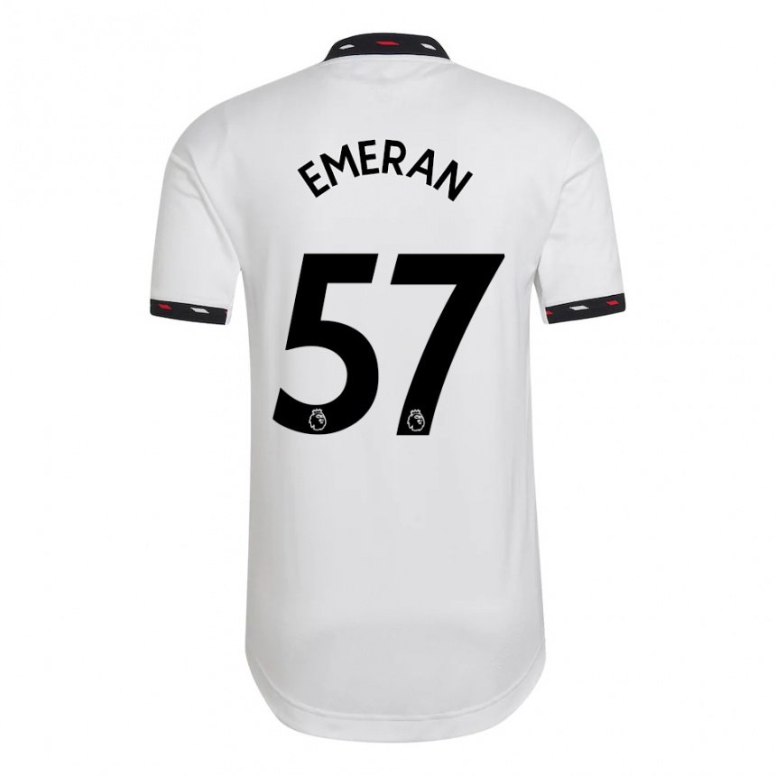 Herren Noam Emeran #57 Weiß Auswärtstrikot Trikot 2022/23 T-shirt Belgien