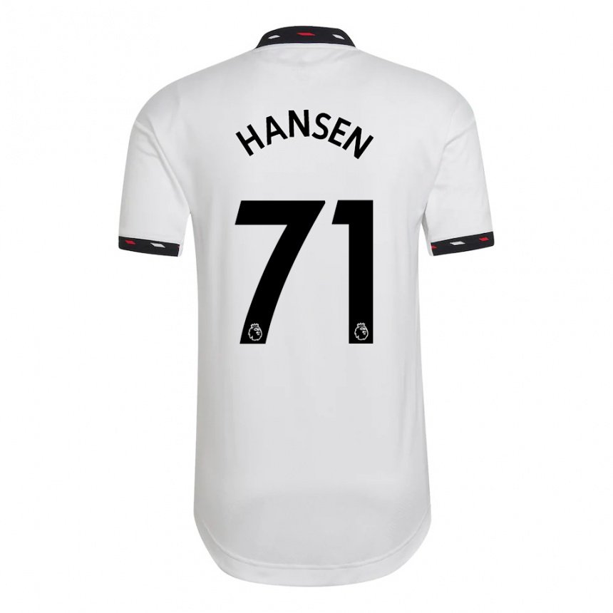 Herren Isak Hansen-aaroen #71 Weiß Auswärtstrikot Trikot 2022/23 T-shirt Belgien