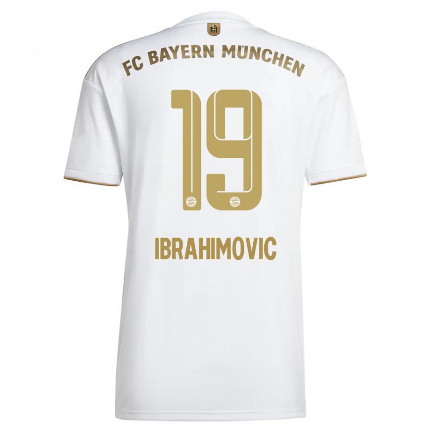 Herren Arijon Ibrahimovic #19 Weißes Gold Auswärtstrikot Trikot 2022/23 T-shirt Belgien