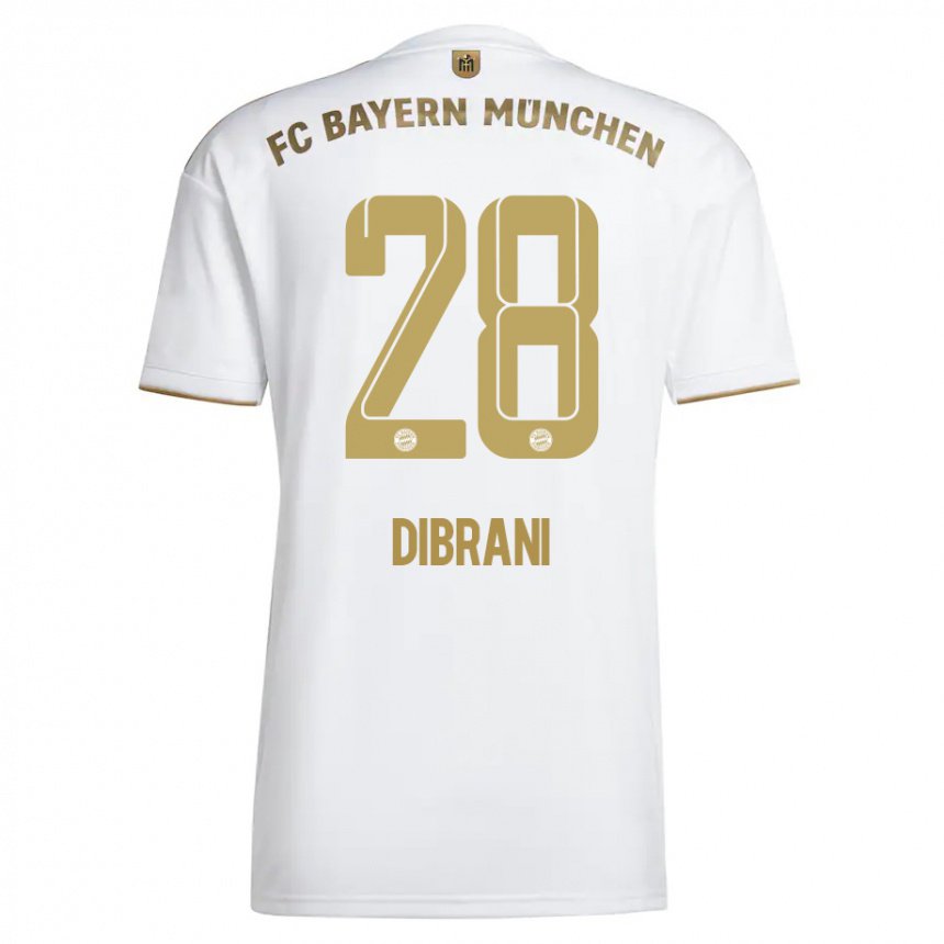 Herren Benjamin Dibrani #28 Weißes Gold Auswärtstrikot Trikot 2022/23 T-shirt Belgien