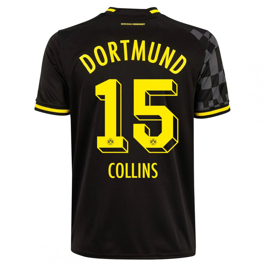 Herren Nnamdi Collins #15 Schwarz Auswärtstrikot Trikot 2022/23 T-shirt Belgien