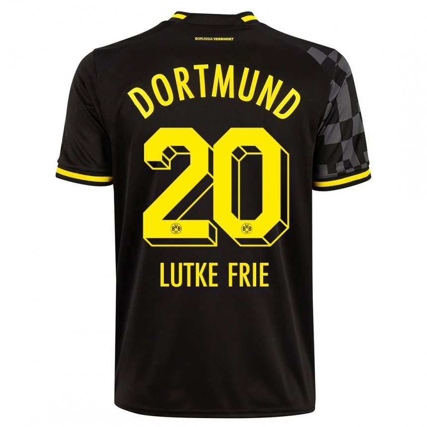 Herren Dennis Lutke-frie #20 Schwarz Auswärtstrikot Trikot 2022/23 T-shirt Belgien