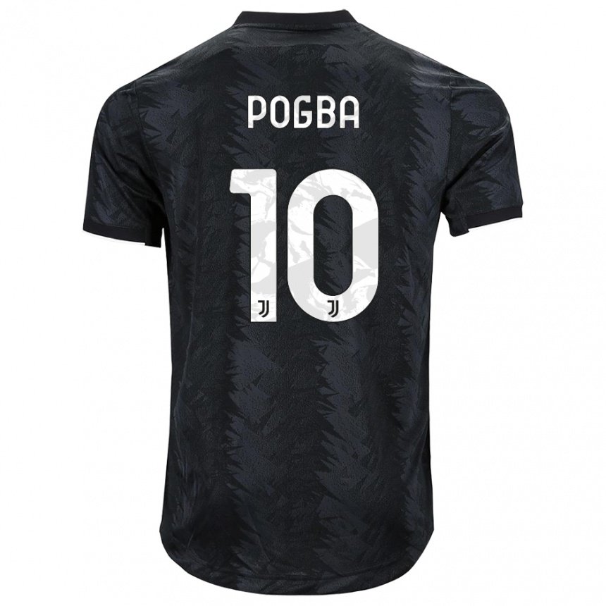 Homme Maillot Paul Pogba #10 Noir Foncé Tenues Extérieur 2022/23 T-shirt Belgique