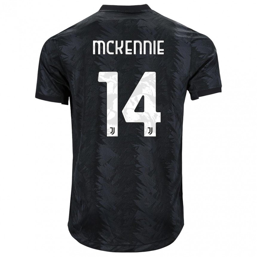 Homme Maillot Weston Mckennie #14 Noir Foncé Tenues Extérieur 2022/23 T-shirt Belgique