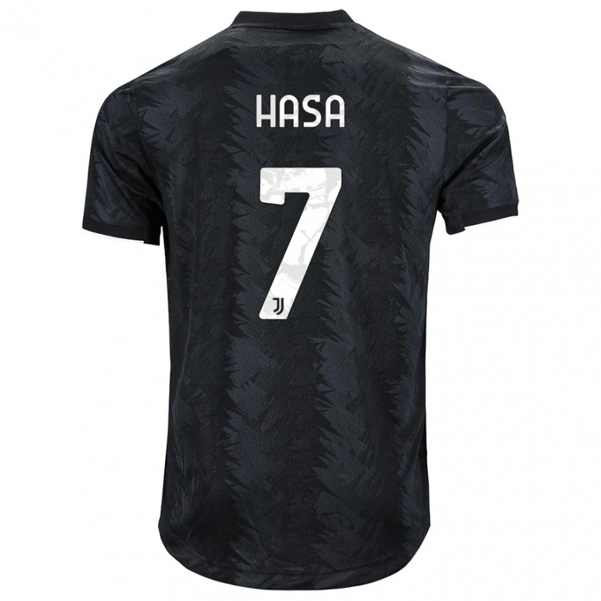 Homme Maillot Luis Hasa #7 Noir Foncé Tenues Extérieur 2022/23 T-shirt Belgique