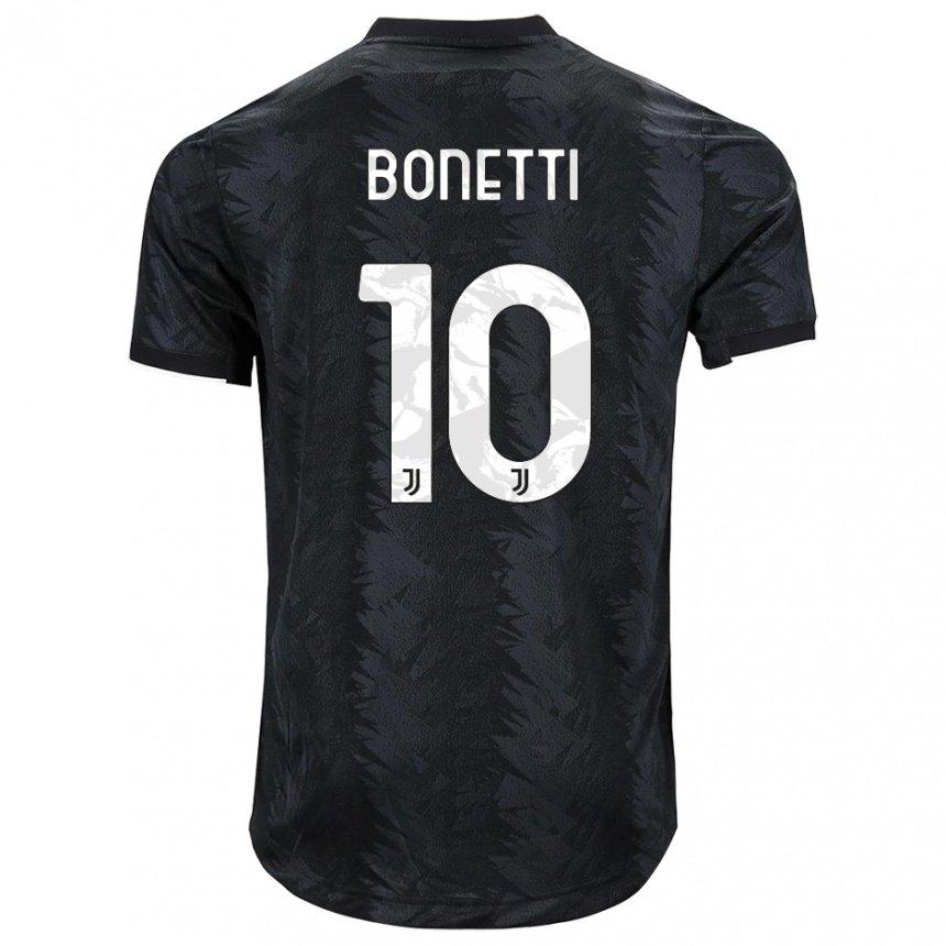 Herren Andrea Bonetti #10 Dunkles Schwarz Auswärtstrikot Trikot 2022/23 T-shirt Belgien